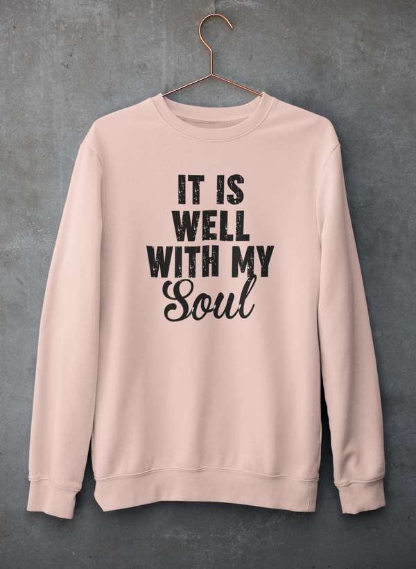 It Is Well With My Soul Sweat Shirt shopmerchmallow Virgin Teez - Black Hoodie