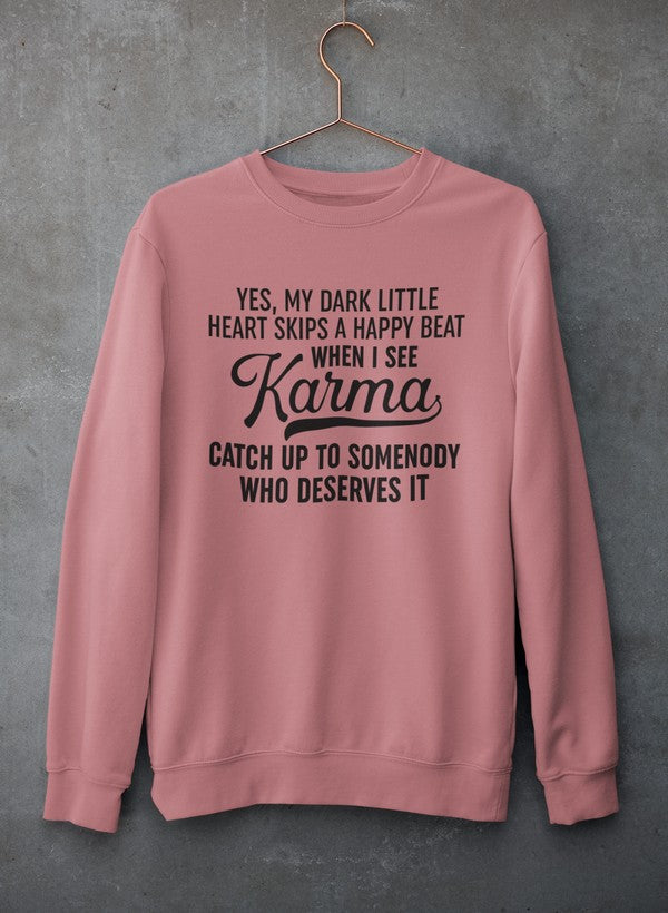 Karma Sweat Shirt shopmerchmallow Virgin Teez - Black Hoodie