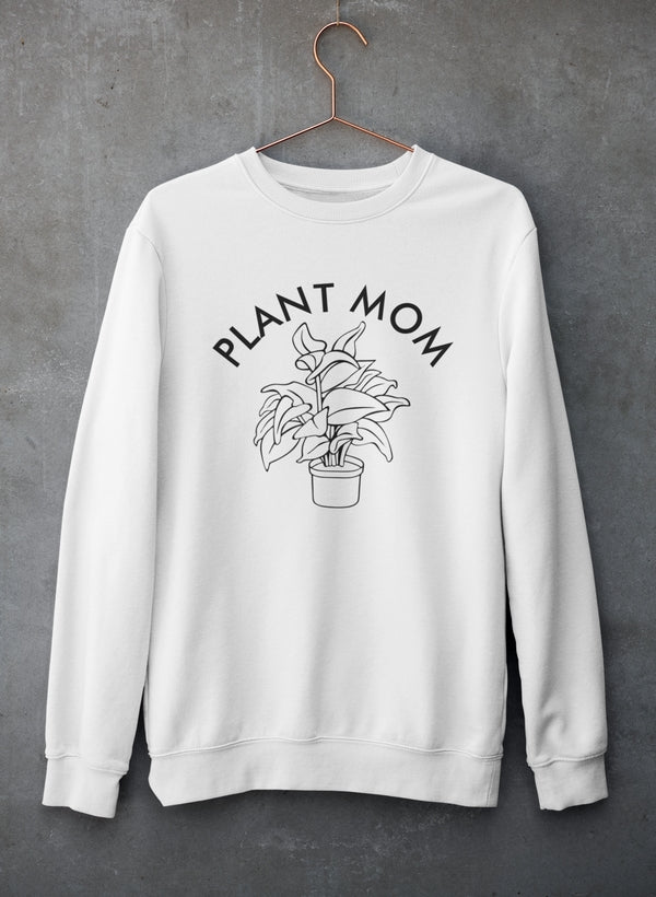 Plant Mom Sweat Shirt shopmerchmallow Virgin Teez - Black Hoodie