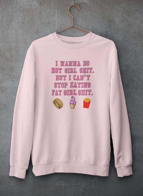 I Can't Stop Eating Sweat Shirt shopmerchmallow Virgin Teez - Black Hoodie