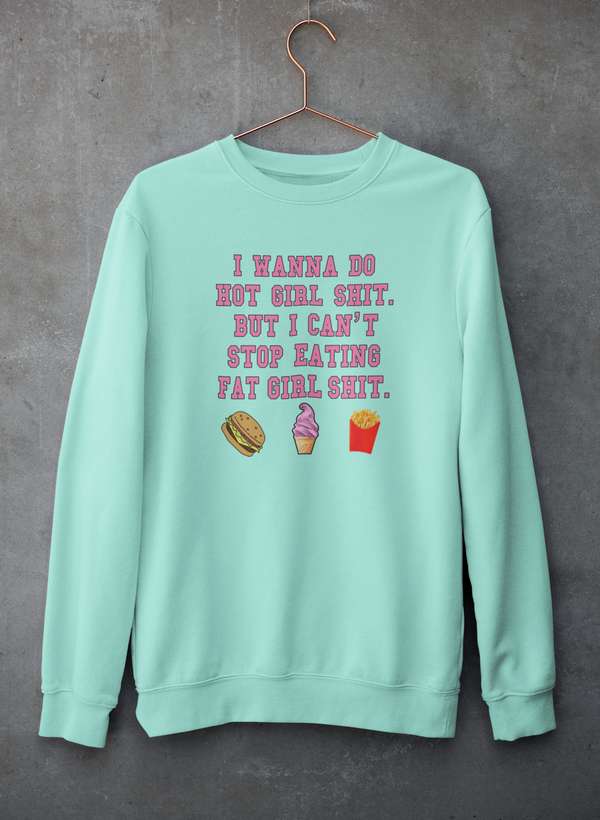 I Can't Stop Eating Sweat Shirt shopmerchmallow Virgin Teez - Black Hoodie