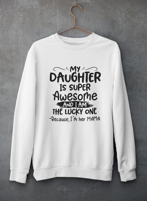 My Daughter Is Super Awesome Sweat Shirt shopmerchmallow Virgin Teez - Black Hoodie