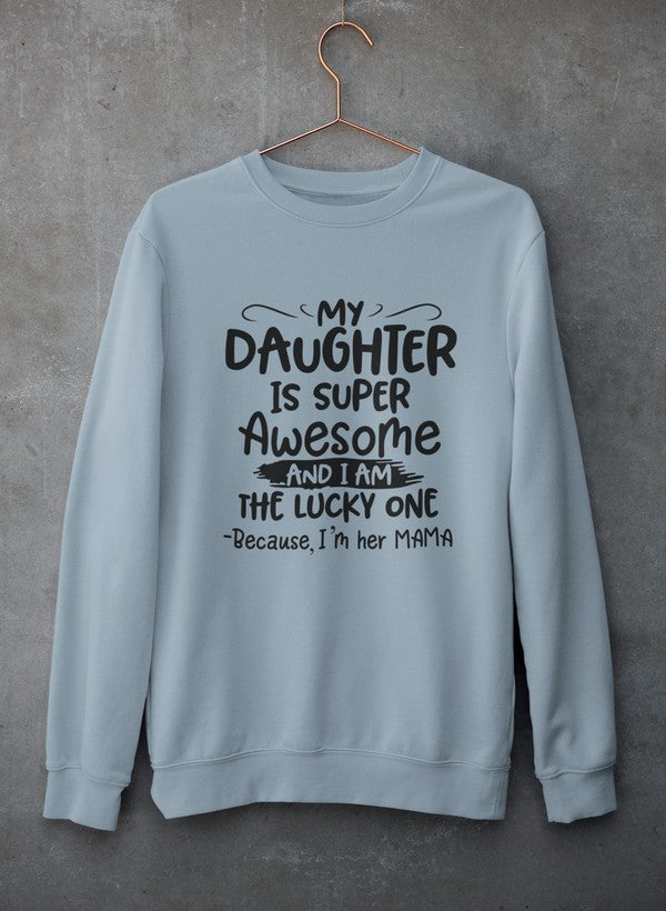My Daughter Is Super Awesome Sweat Shirt shopmerchmallow Virgin Teez - Black Hoodie