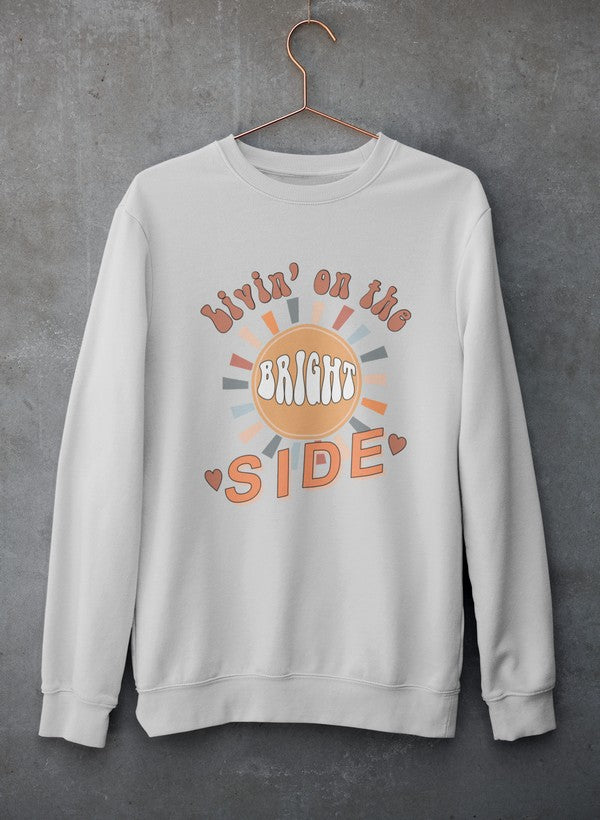 Livin' On The Bright Side Sweat Shirt shopmerchmallow Virgin Teez - Black Hoodie