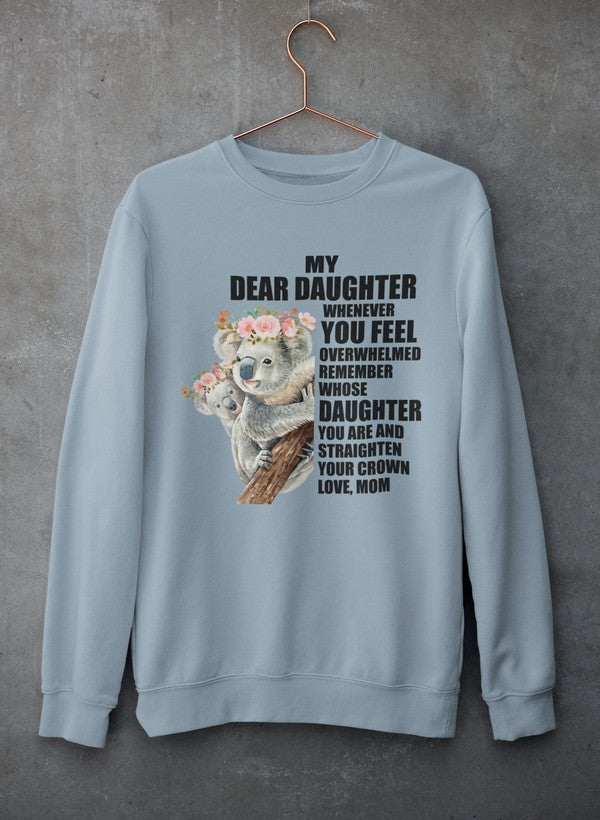 My Dear Daughter Sweat Shirt shopmerchmallow Virgin Teez - Black Hoodie