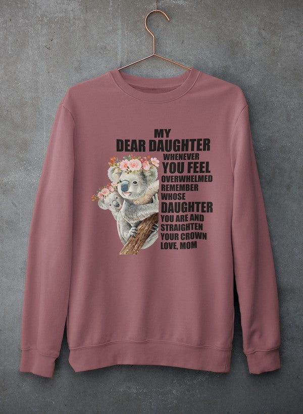 My Dear Daughter Sweat Shirt shopmerchmallow Virgin Teez - Black Hoodie
