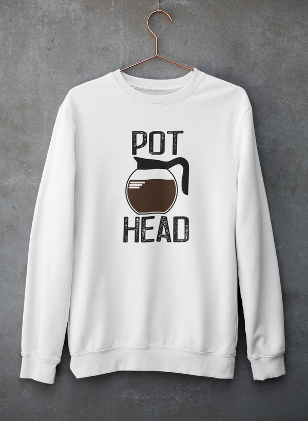 Pot Head Coffee Sweat Shirt shopmerchmallow Virgin Teez - Black Hoodie