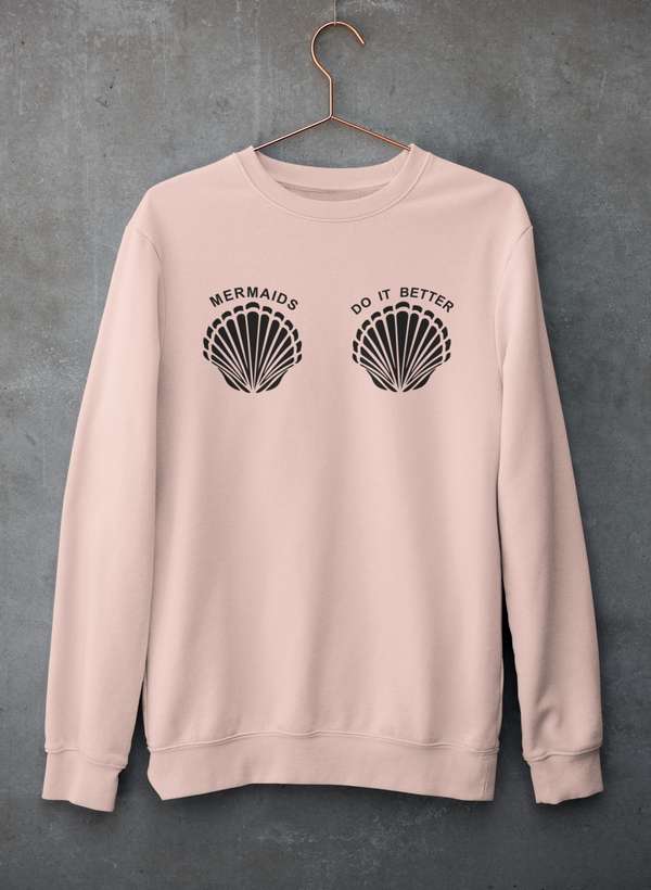 Mermaids Do It Better Sweat Shirt shopmerchmallow Virgin Teez - Black Hoodie