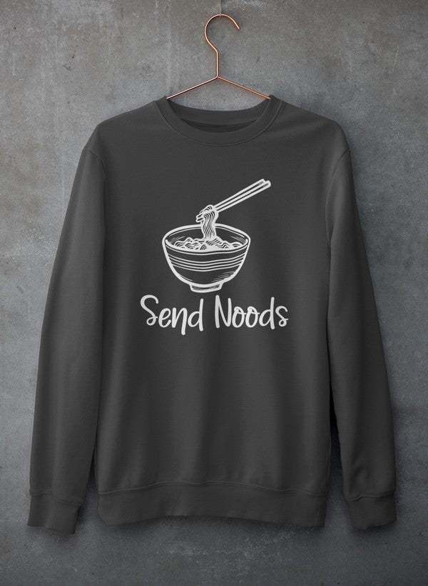 Send Noods Sweat Shirt shopmerchmallow Virgin Teez - Black Hoodie