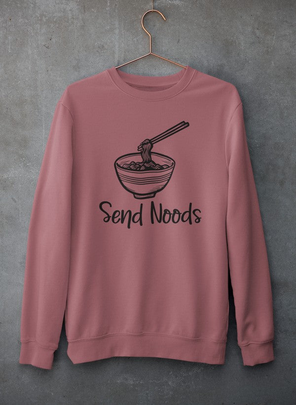 Send Noods Sweat Shirt shopmerchmallow Virgin Teez - Black Hoodie
