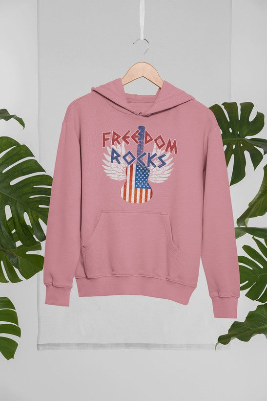 Freedom Rocks Hoodie shopmerchmallow Virgin Teez - Black Hoodie
