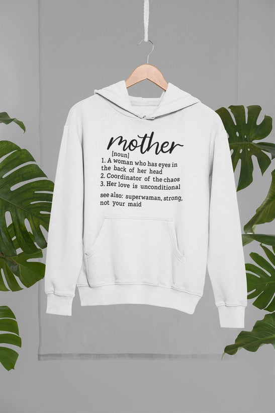 Mom Noun Hoodie shopmerchmallow Virgin Teez - Black Hoodie