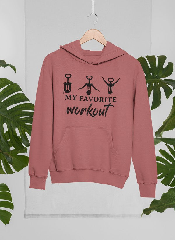 My Favorite Workout Hoodie shopmerchmallow Virgin Teez - Black Hoodie