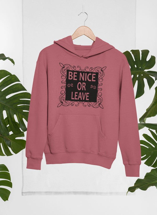 Be Nice Hoodie shopmerchmallow Virgin Teez - Black Hoodie