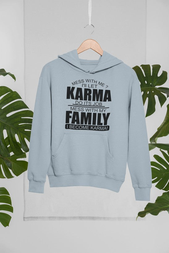 Karma Hoodie shopmerchmallow Virgin Teez - Black Hoodie