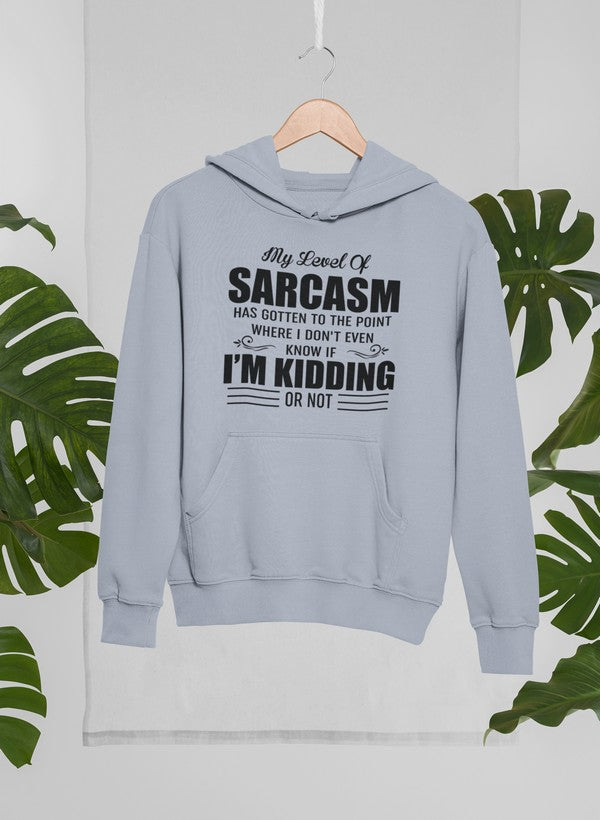 My Level Of Sarcasm Hoodie shopmerchmallow Virgin Teez - Black Hoodie