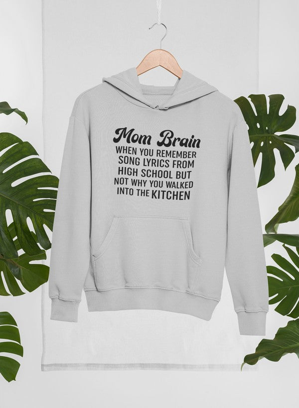 Mom Brain Hoodie shopmerchmallow Virgin Teez - Black Hoodie