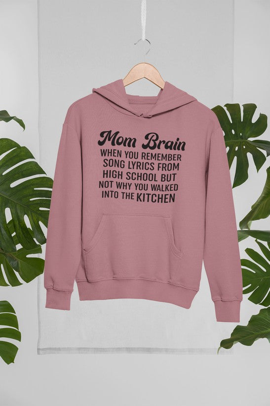 Mom Brain Hoodie shopmerchmallow Virgin Teez - Black Hoodie