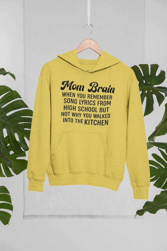 Mom Brain Hoodie shopmerchmallow Virgin Teez - Black Hoodie
