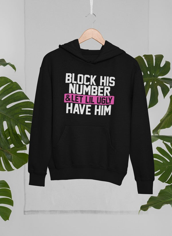 Block His Number Hoodie shopmerchmallow Virgin Teez - Black Hoodie