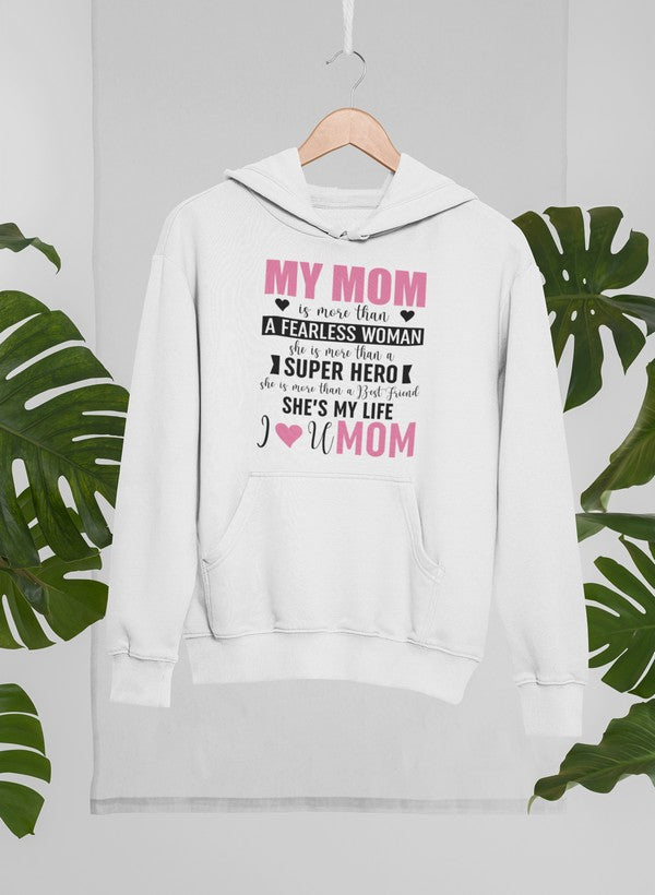 My Mom Hoodie shopmerchmallow Virgin Teez - Black Hoodie