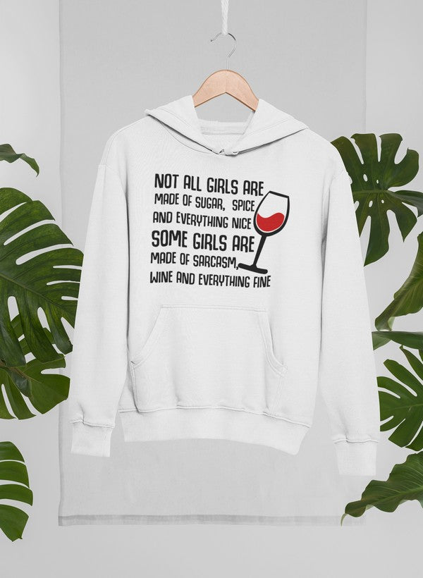 Not All Girls Are Made Of Sugar And Spice And Everything Nice Hoodie shopmerchmallow Virgin Teez - Black Hoodie