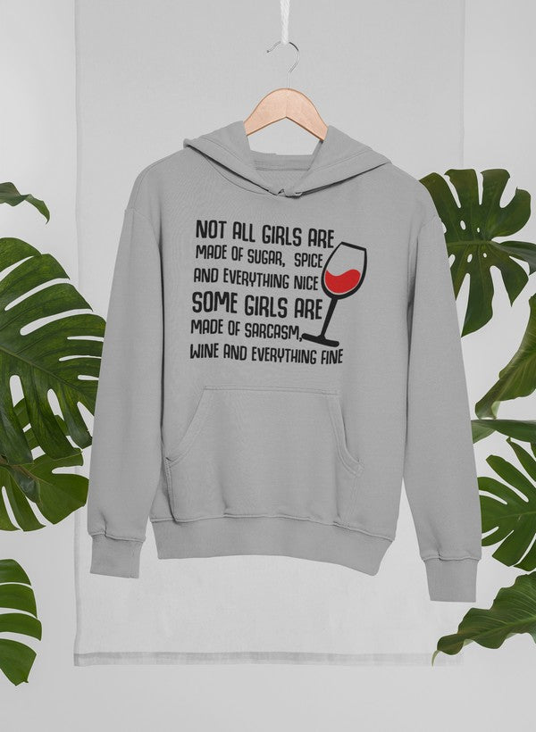 Not All Girls Are Made Of Sugar And Spice And Everything Nice Hoodie shopmerchmallow Virgin Teez - Black Hoodie