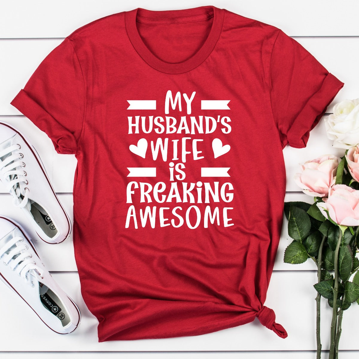 My Husband's Wife Is Freaking Awesome T-Shirt shopmerchmallow My Husband's Wife Is Freaking Awesome T-Shirt