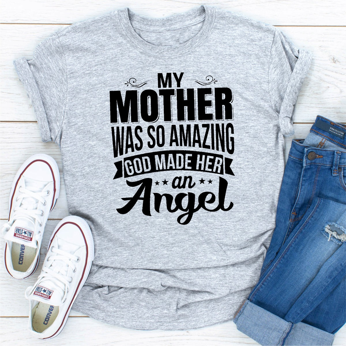 My Mother Was So Amazing God Made Her An Angel T-Shirt shopmerchmallow My Mother Was So Amazing God Made Her An Angel T-Shirt