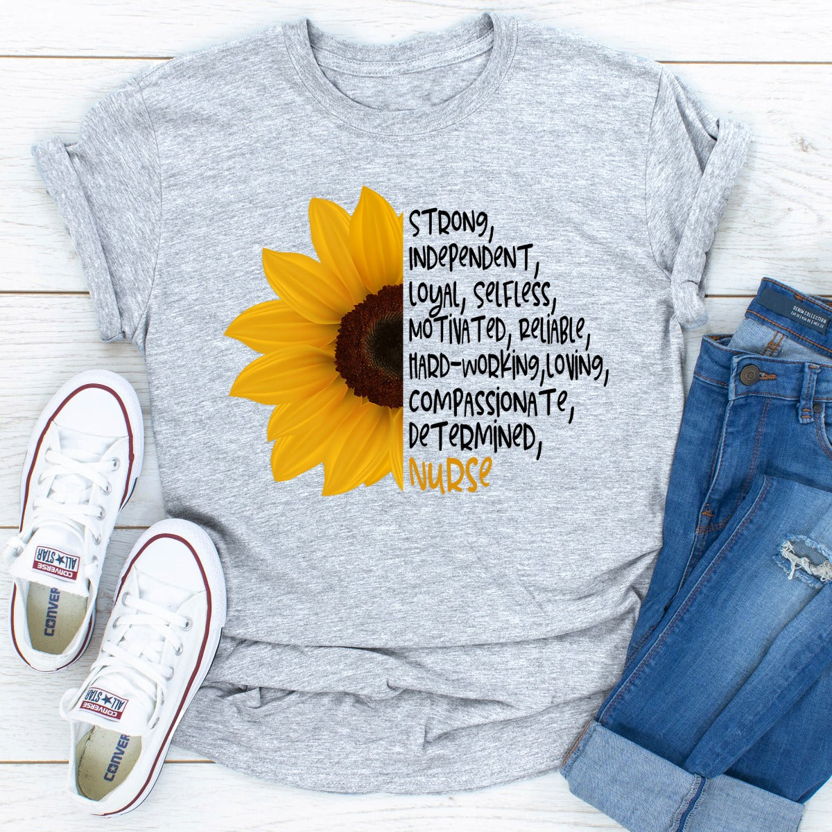 Sunflower Nurse T-Shirt shopmerchmallow Sunflower Nurse T-Shirt