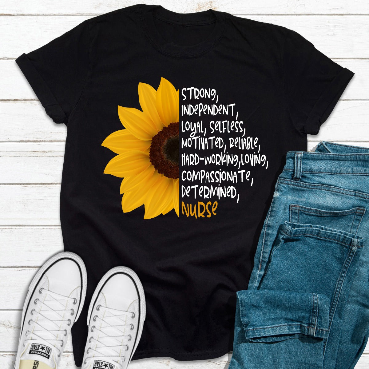 Sunflower Nurse T-Shirt shopmerchmallow Sunflower Nurse T-Shirt