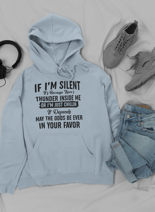 If I Am Silent Hoodie shopmerchmallow Virgin Teez - Black Hoodie