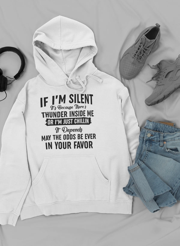 If I Am Silent Hoodie shopmerchmallow Virgin Teez - Black Hoodie