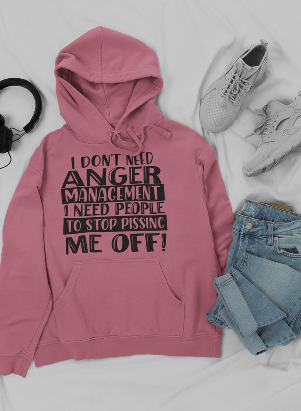 I Don't Need Anger I Hoodie shopmerchmallow Virgin Teez - Black Hoodie