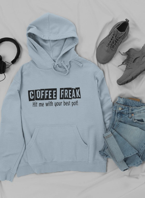 Coffee Freak Hoodie shopmerchmallow Virgin Teez - Black Hoodie