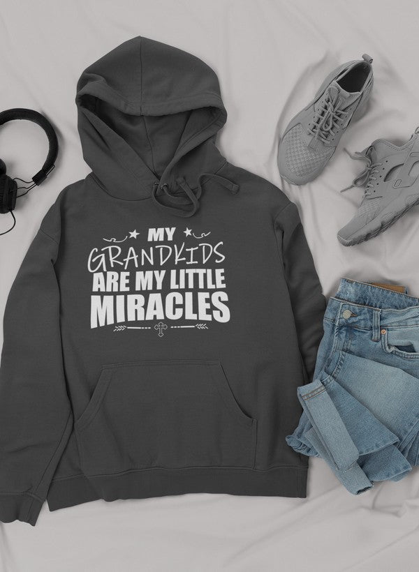 My Grandkids Are My Little Miracles Hoodie shopmerchmallow Virgin Teez - Black Hoodie