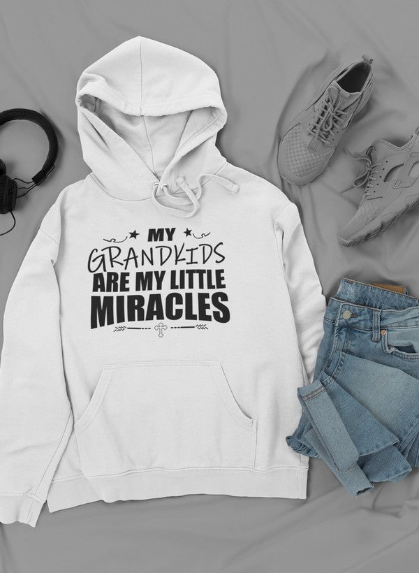 My Grandkids Are My Little Miracles Hoodie shopmerchmallow Virgin Teez - Black Hoodie