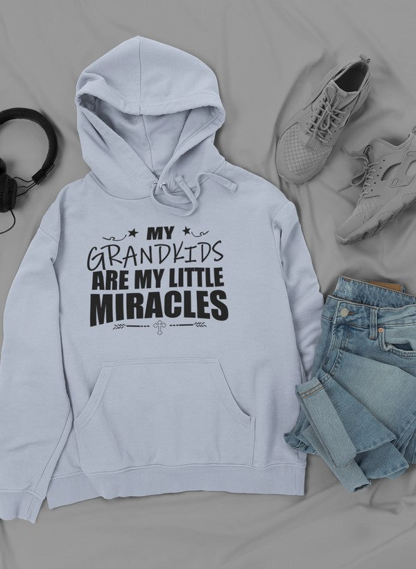 My Grandkids Are My Little Miracles Hoodie shopmerchmallow Virgin Teez - Black Hoodie
