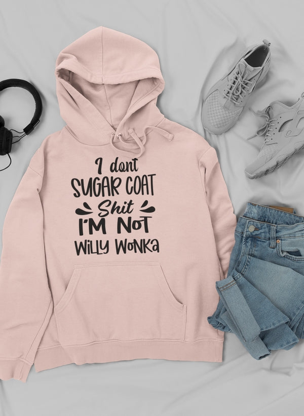 I Don't Sugar Coat Hoodie shopmerchmallow Virgin Teez - Black Hoodie