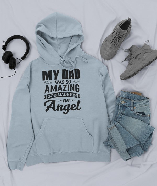 My Dad Was So Amazing God Made Him An Angel Hoodie shopmerchmallow Virgin Teez - Black Hoodie