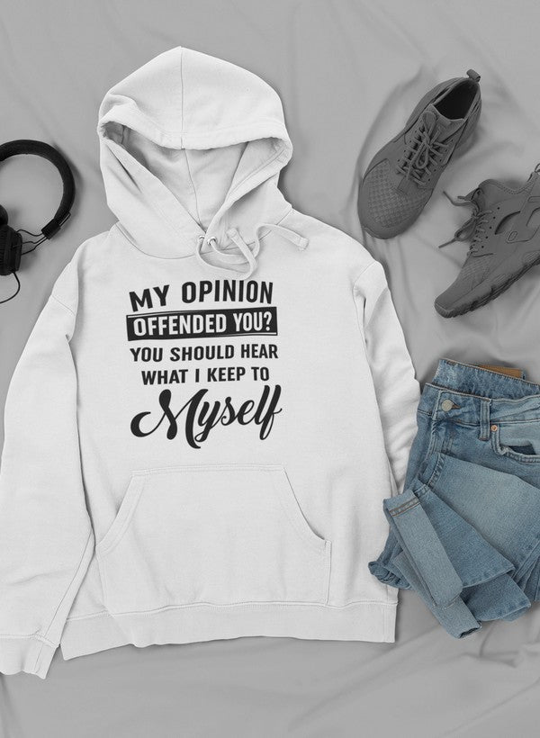 My Opinion Offended You Hoodie shopmerchmallow Virgin Teez - Black Hoodie