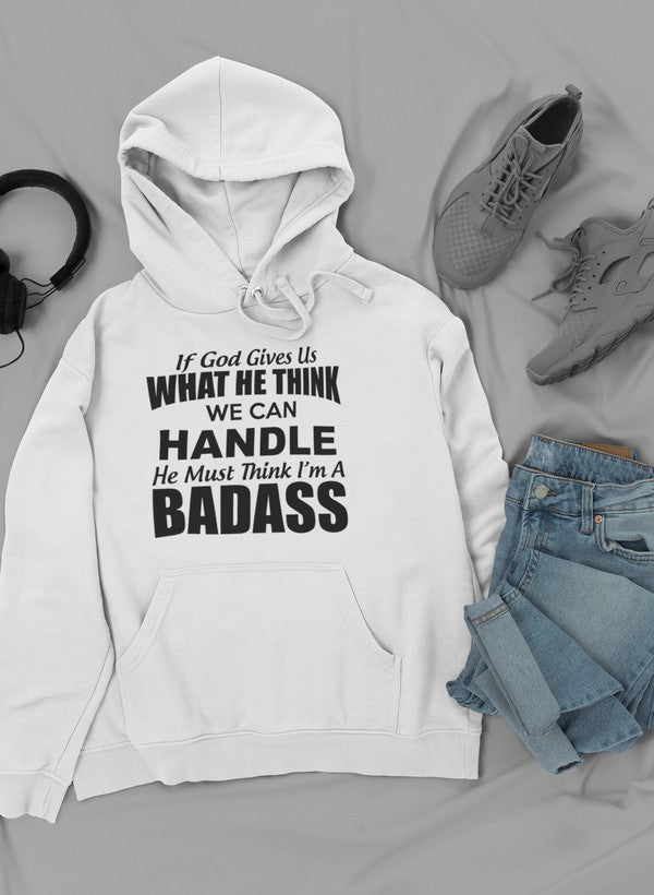 If God Give Us What He Think Hoodie shopmerchmallow Virgin Teez - Black Hoodie