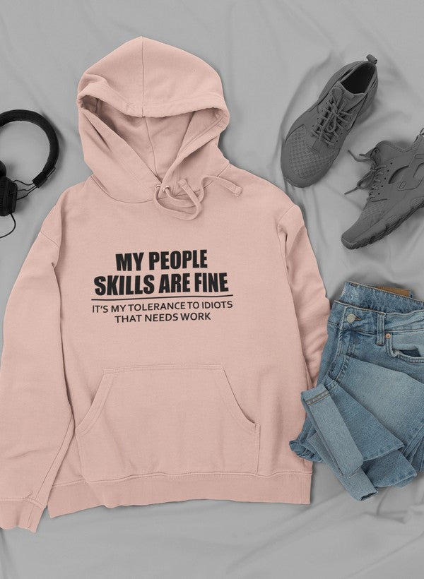 My People Skills Are Fine Hoodie shopmerchmallow Virgin Teez - Black Hoodie
