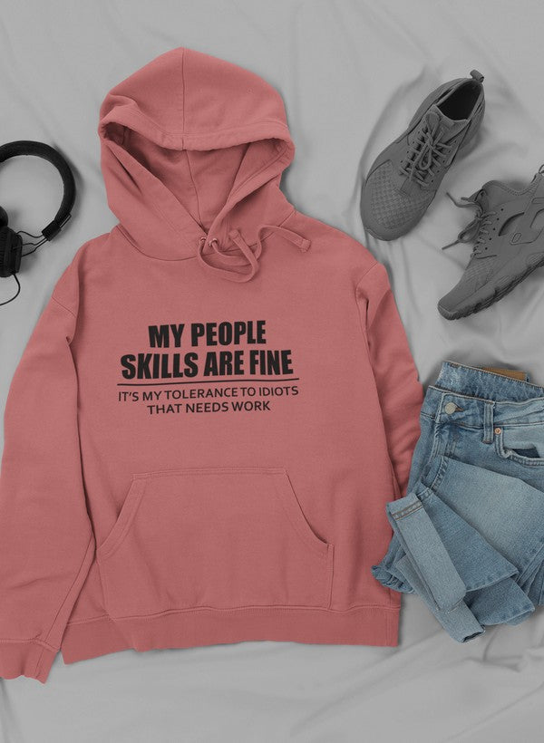 My People Skills Are Fine Hoodie shopmerchmallow Virgin Teez - Black Hoodie