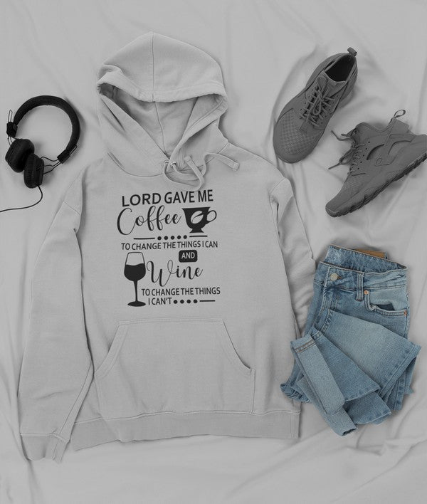 Lord Gave Me Coffee Hoodie shopmerchmallow Virgin Teez - Black Hoodie