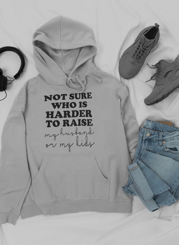 Not Sure Who Is Harder To Raise Hoodie shopmerchmallow Virgin Teez - Black Hoodie