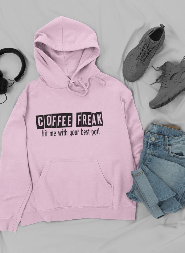 Coffee Freak Hoodie shopmerchmallow Virgin Teez - Black Hoodie