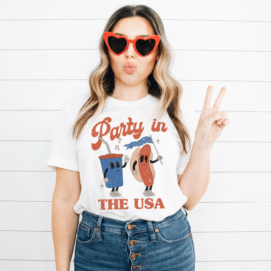Party In The USA T-Shirt shopmerchmallow Party In The USA T-Shirt