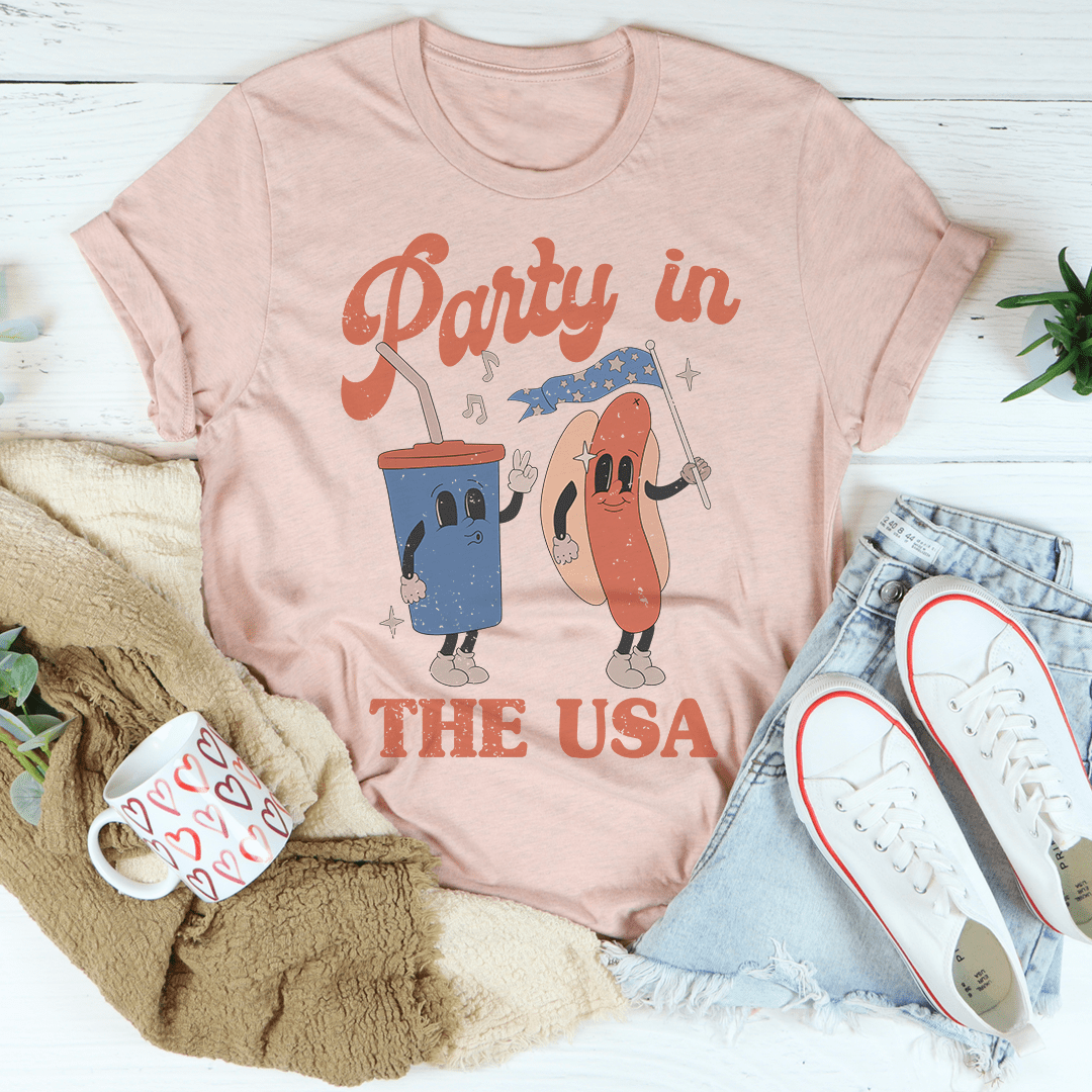 Party In The USA T-Shirt shopmerchmallow Party In The USA T-Shirt
