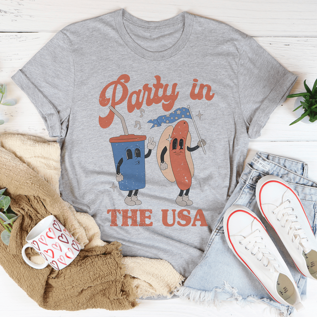 Party In The USA T-Shirt shopmerchmallow Party In The USA T-Shirt